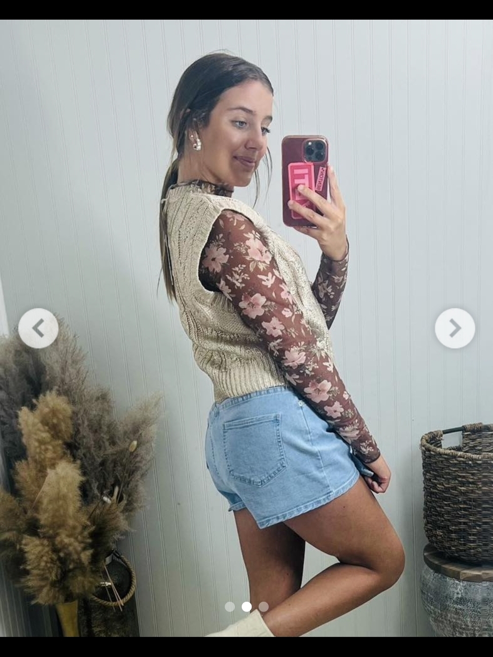 Golden Shimmer Cable Knit Sleeveless Sweater Vest